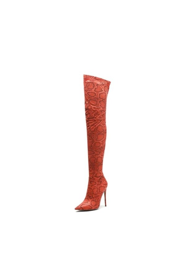 WOkismD 12CM/4.72IN Sexy Longues Bottes, Cuissardes, Discothèque À La Mode Sur-Le-Genou Longues Bottes avec Super Haute Stile