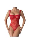 Dasongff Body Femme Sexy Chic Ouvert Nuisettes Sensuelle avec Motif Jacquard Teddy Une Piece Lingerie Érotique Sexy Hot Coqui