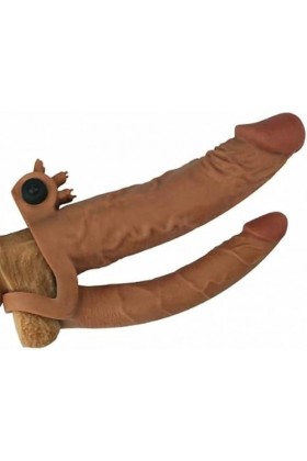 MayNuo 19Cm Realiste Gode Pour Couple Pénis Extenseur de Manche Préservatif Pour Hömmé Retard Rehausser Gaine Réaliste Ren