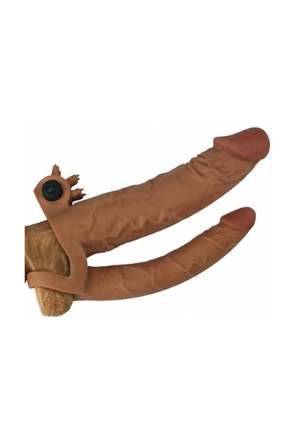 MayNuo 19Cm Realiste Gode Pour Couple Pénis Extenseur de Manche Préservatif Pour Hömmé Retard Rehausser Gaine Réaliste Ren