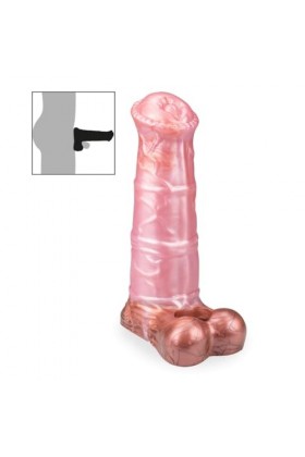Gaine de pénis pour homme cheval en silicone 19,0cm - etui penien - extenseur prolongateur rallonge pénis