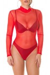 Koucla Body sexy transparent, rouge, taille unique