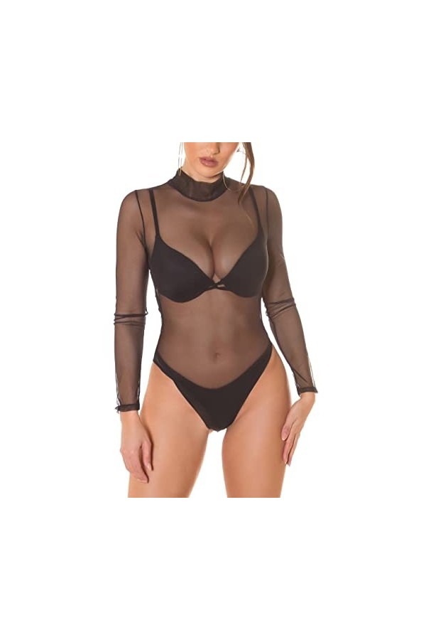 Koucla Body sexy transparent, rouge, taille unique