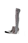 WOkismD 12CM / 4.72IN Sexy Et Personnalisé Super Haute-Heeled Sur-Le-Genou Stretch Bottes Mode Manches Stiletto Talon Grande 