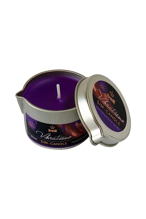 VIBRATISSIMO S/M Bougie Burning Red 50 ml I Bougie basse température rouge I Cire de bougie de qualité supérieure I Bougie go