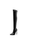 WOkismD 12CM/4.72IN Bout Pointu Stiletto Talons Femmes Sexy Cuisse Haute Bottes Discothèque Prom Party Pole Dancing Bottes,No
