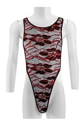 iiniim Homme Sissy Lingerie Sexy Dentelle Body String Transparent Combinaison Ouvert Wetlook Bodysuit Nuisette Babydoll Vêtem