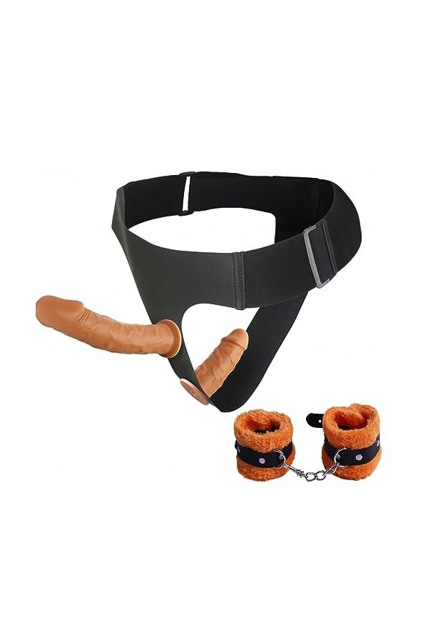 ?-Éx Tøy? ??d??iche-Clit-Ørìdî??-Ceinture imperméable réglable à Double extrémité Facile à Nettoyer et Pratique D1539