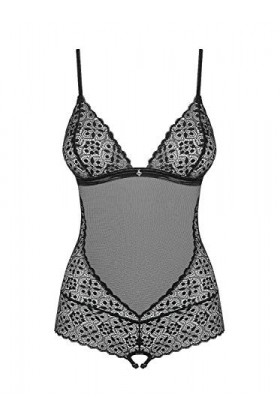 Obsessive Shibu Teddy S/M Ensembles de Lingerie pour Femmes, Negro Negro 