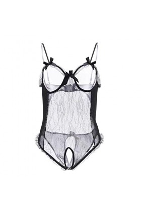 Picardie Érotique Entrejambe Ouverte Bodysuit Poitrine Nu Topless Une Pièce Sans Armatures Sous-Vêtements Sexy Conception Spé