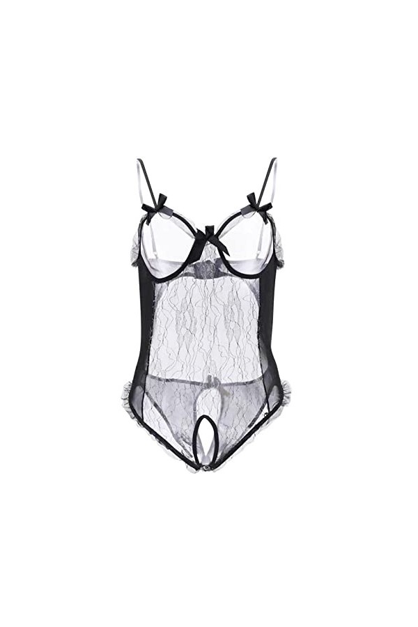 Picardie Érotique Entrejambe Ouverte Bodysuit Poitrine Nu Topless Une Pièce Sans Armatures Sous-Vêtements Sexy Conception Spé