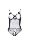 Picardie Érotique Entrejambe Ouverte Bodysuit Poitrine Nu Topless Une Pièce Sans Armatures Sous-Vêtements Sexy Conception Spé