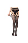 Femmes Sexy RéSille Ouverte Collants Doux Lingerie Transparent Body en Dentelle ÉRotique
