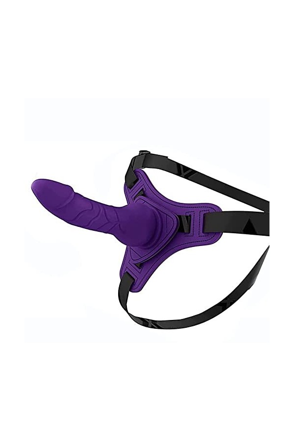 Godes Ceintures de Silicone Souple Pliable,Réaliste Go-dé Ceinture Couple Femme An?le Homme Portable,Détachable La Ventouse