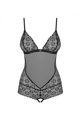 Obsessive Body ouvert pour femme M319 - Noir - 38