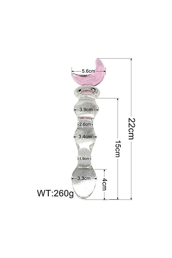 Gode Jelly Cristal Transparent Lông Gode vëntòusë Pòrtable Gode Realiste Femme Sex Matériau en Verre,Doux et Facile à Transpo