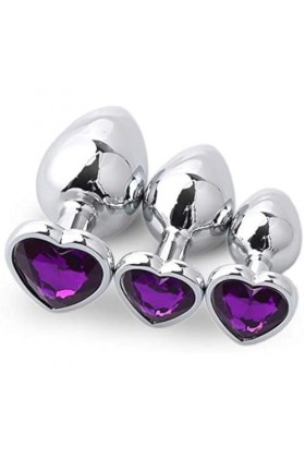 EsHals 3Pcs Métal Gây Anâl Toys Bûtt S & M Couple Violet 