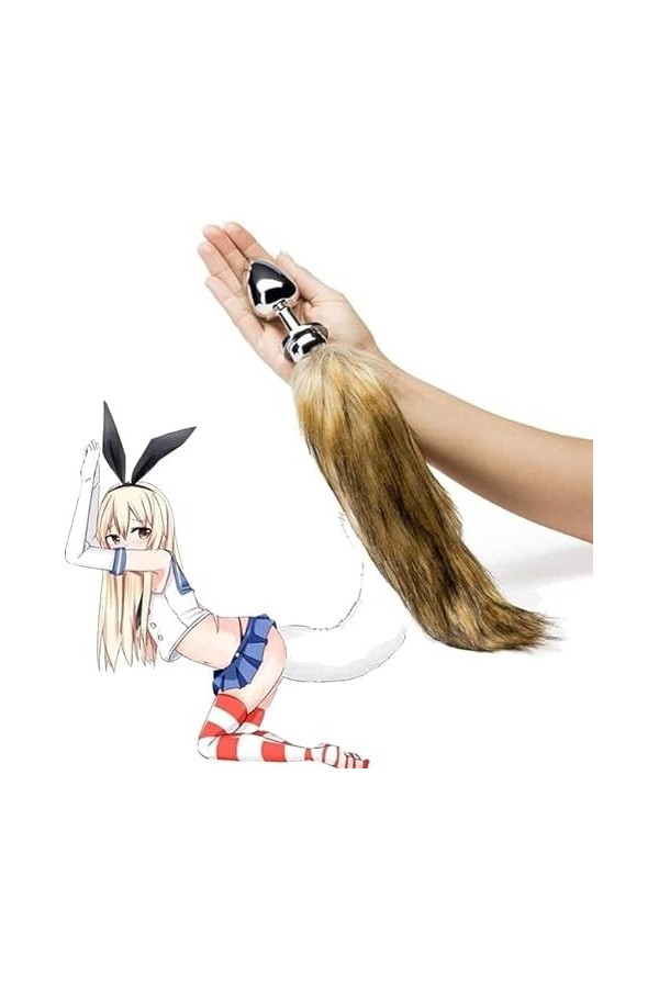 EsHals Jouet de Rôle Queue de Renard En Peluche Jaune ??&?L ?L?&G ??&?L? F?M-M? ?Rô?&???? ????&???? ?Ômm? V??R??? ?L&?G? ??&?