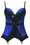 Bslingerie® Femmes Sexy Voir à Travers Overbust Corset Bustier Lingerie Noir, M 