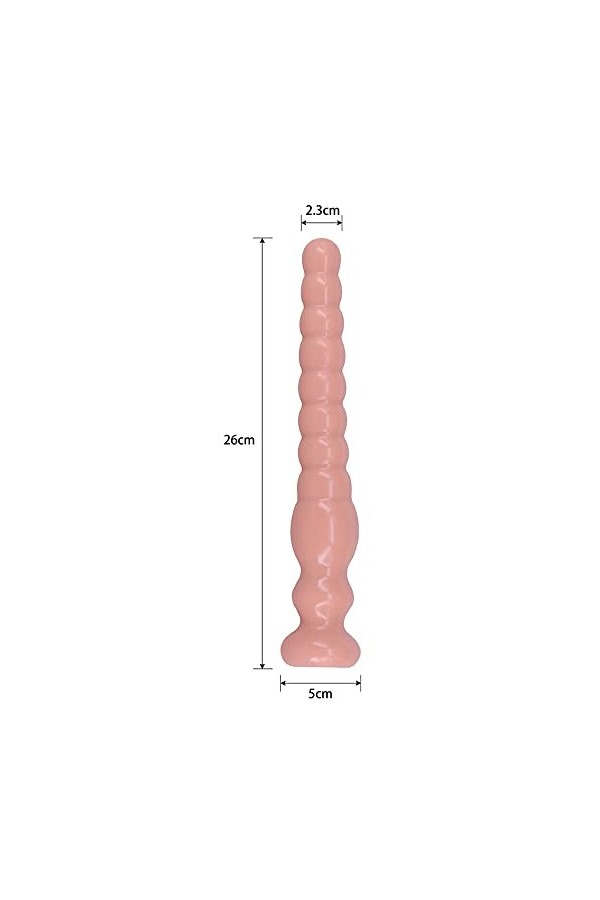 Godes pour Femme Realiste Penis Va Et Vient Ventouse, Godemichet Silicone Souple pour Homme Anale Canne de Massage, Peau Gode