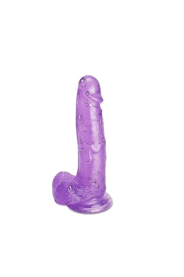 Godes pour Femme Realiste Penis Va Et Vient Ventouse, Godemichet Silicone Souple pour Homme Anale Canne de Massage,Peau Godem