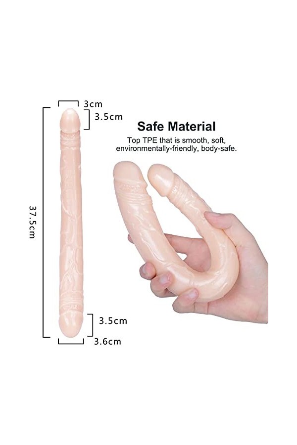 56cm Gódémichét Dóublé Pénétration pour Homme Gödë Céînturé Ánàlé Cóuple, Göd Gödëmíchés Céînturé Rèálḯsté pour Femme Débutan