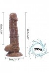 Godes pour Femme Realiste Penis Va Et Vient Ventouse, Godemichet Silicone Souple pour Homme Anale Canne de Massage,Peau Godem