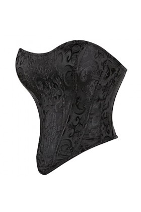 Kelvry Corset bustier à lacets pour femme - Grande taille - Gothique, Noir , 6-8