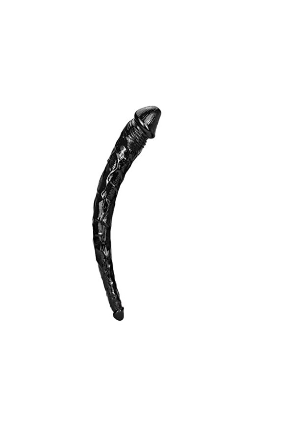 Double tete gode,Gode Faux pénis réaliste souple pour les couples vaginaux,14.17in JS3