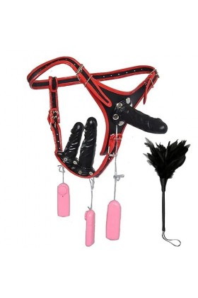 CPXZYU?-Éx Tøy? ??d??iche-Clit-Ørìdî??-Ceinture réglable à Double extrémité Portable portati G2507