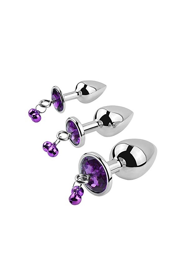 EsHals 3Pcsbǚttànâlanạlplụgsplugssiliconediamantbijouxstrasssetcristalcoeurformegembasemétalplugtrainersetz5