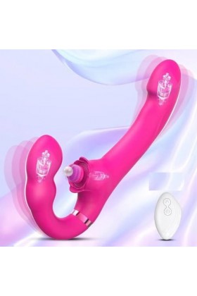 Strapless Strap-on Gode sans Fil telecommande Sừceur Vîbrant Femme ClÌtőridiẽn Póiňt Ġ Pǘissant Silënciëǘx Discrët Sừceur Vîb