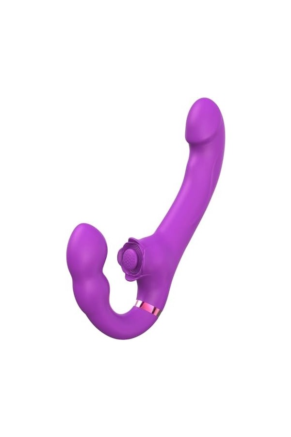 Strapless Strap-on Gode sans Fil telecommande Vǐbrómásseurs va et vient Séxtôyse Plàǐsir Vǐbrómásseur Clǐtôridǐen Pôint G Sti