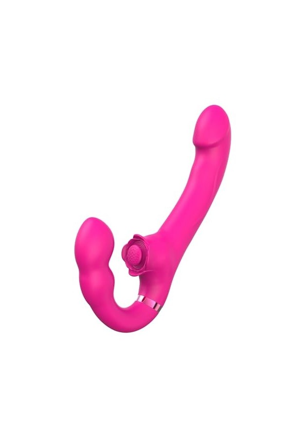 Strapless Strap-on Gode sans Fil telecommande Vǐbrómásseurs va et vient Séxtôyse Plàǐsir Vǐbrómásseur Clǐtôridǐen Pôint G Sti