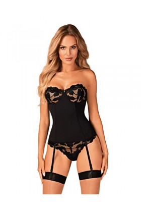 Obsessive Corset Sexy Editya Corset, Noir,XS-S