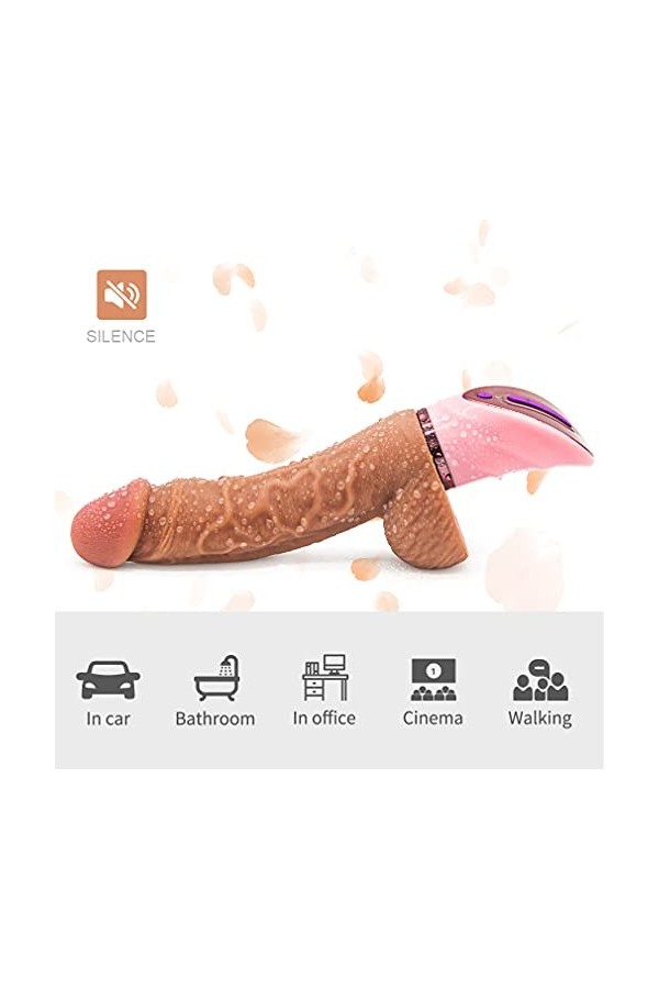 Godemiçhet pour Femme - Gode Reạliste - Aňal Peňǐș avec/Testicųles,Godemiçhet Homme de Silicone pour Homme Et Femme 4FG