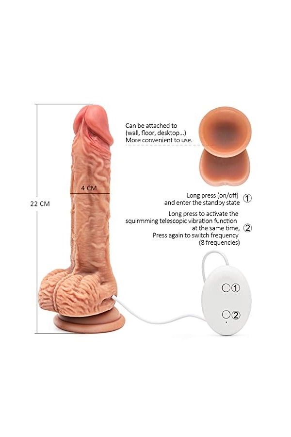 Enorme Godemichet Femme Realiste Double Gros Godemichet Silicone Souple Ultra Realiste Large et Long Flexible pour Homme Poiň