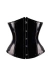 ZJY Corset Sexy PVC Noir Vinyle Goth Corsets Fancy Dress Rouge Taille Bustie Color : Black, Taille : M 