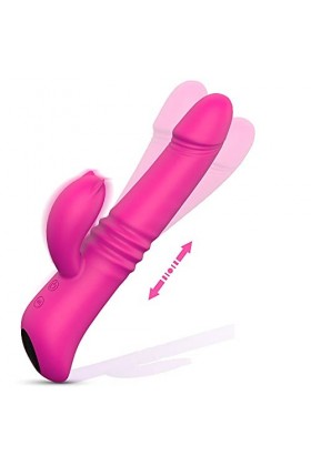 ?-Éx Tøy? ??d??iche-Rabbit Va Et Vient Stimülateur de Clitoridien Modes de Vibration Vibromasseür Femme Clitoridien Süceur Po