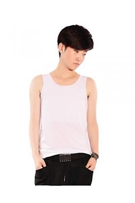 BaronHong Femmes Lesbiennes Tomboy Crochet Bandage Cosplay vêtements dextérieur de Bande colorée Cravates Poitrine Veste Tan