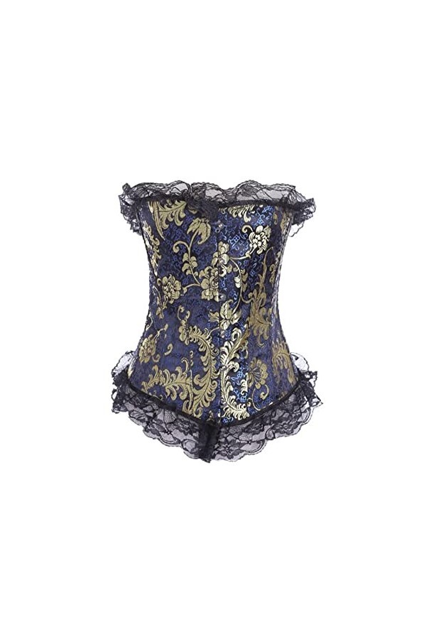 KEMNET Corsets en dentelle sexy for femmes Color : Red, Size : XXL 