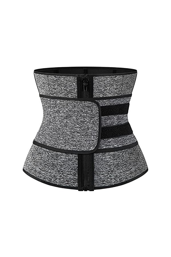 Cour Belly Belt Body Sculpting Ceinture Néoprène Corset Fermeture Éclair Double Sangle Renforcement Sport Color : Rose Red, 