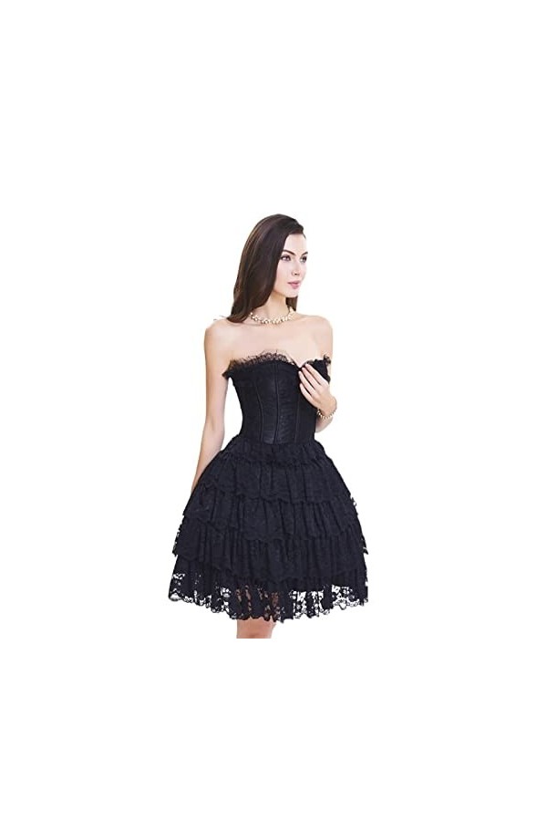 Body Court Sexy Lace Panel Shaper Dress Color : Red, Size : XL 