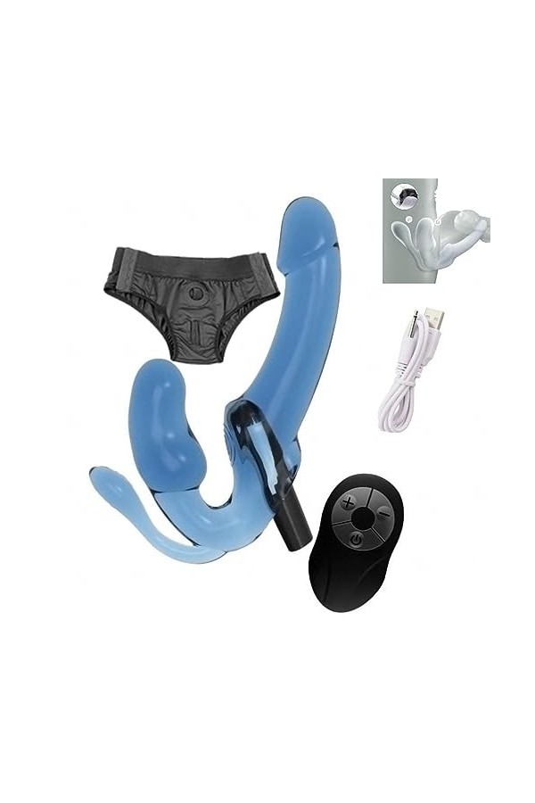 CPXZYU?-Éx Tøy? ??d??iche-Clit-Ørìdî??-Double tête étanche à Taille réglable Portable et Facile à Tr G2340