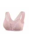 TDEOK Livraison Gratuite Avant Réglable Dentelle Respirant Fermeture Extra Élastique pour Femmes Dames Bustier, café, 5X-Larg