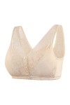 TDEOK Livraison Gratuite Avant Réglable Dentelle Respirant Fermeture Extra Élastique pour Femmes Dames Bustier, café, 5X-Larg
