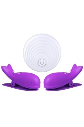 Mamelon Vibromasseur avec à Distance Jouets de mamelon Couple Féminin Faveurs de Fête Fournitures magnetic nipple clamps Pinc