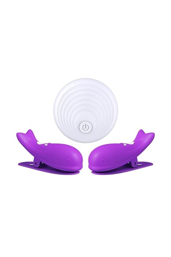 Mamelon Vibromasseur avec à Distance Jouets de mamelon Couple Féminin Faveurs de Fête Fournitures magnetic nipple clamps Pinc