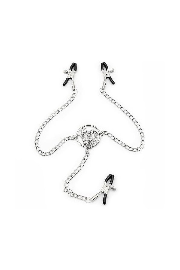 Bague de mamelon non percée en métal pour couple et flirt