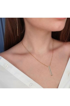 Stress Relief Mindful Breathing Collier en acier inoxydable Exercices de respiration Portable Collier pour homme et femme Méd